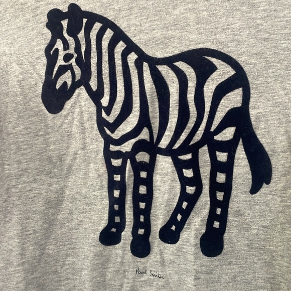 Paul Smith Junior Boys Long Sleeve Tee Shirt Zebra Size 10a Gray - Picture 3 of 6